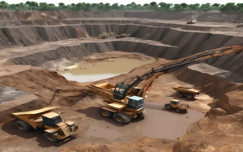 carrière d'une mine en Afrique centrale